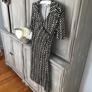 Moa Moa Black and White Wrap Dress